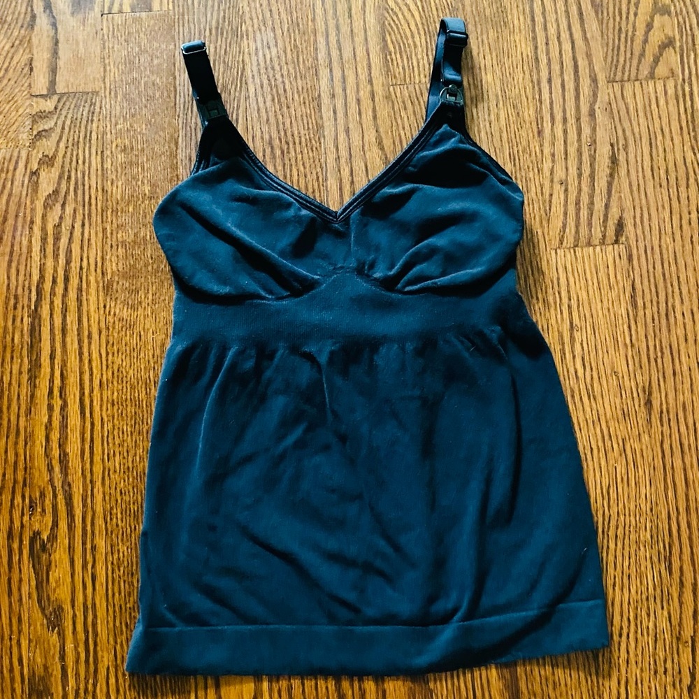 Black Fitted Nursing Tank, size small